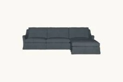 Esmé Chaise Sectional -SIXPENNY STORE esme chaise sectional light weight linen black pepper product 4 pc
