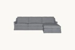 Esmé Chaise Sectional -SIXPENNY STORE esme chaise sectional light weight linen ink cap product 4 pc