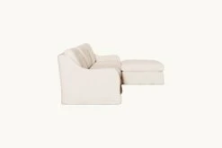 Esmé Chaise Sectional -SIXPENNY STORE esme chaise sectional washed cotton linen corn silk product PDP3 4 pc