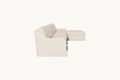 Esmé Chaise Sectional Slipcover Only -SIXPENNY STORE esme chaise sectional washed cotton linen corn silk product PDP3 5 pc slipcover