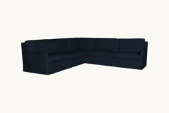 Esmé Corner Sectional -SIXPENNY STORE esme corner sectional cotton canvas ancient indigo product