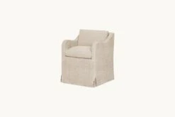 Esmé Dining Chair Slipcover Only (1pc) -SIXPENNY STORE esme dining chair cotton canvas beach walk product slipcover