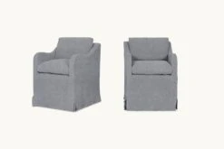 Esmé Dining Chair (2pc) -SIXPENNY STORE esme dining chair light weight linen ink cap product