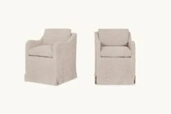 Esmé Dining Chair (2pc) -SIXPENNY STORE esme dining chair light weight linen oat flour product