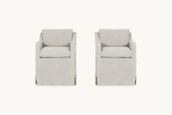 Esmé Dining Chair (2pc) -SIXPENNY STORE esme dining chair medium weight linen jasmine rice product PDP3