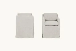 Esmé Dining Chair (2pc) -SIXPENNY STORE esme dining chair medium weight linen jasmine rice product PDP5