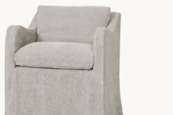 Esmé Dining Chair Slipcover Only (1pc) -SIXPENNY STORE esme dining chair medium weight linen jasmine rice product PDP6 slipcover