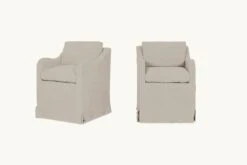 Esmé Dining Chair (2pc) -SIXPENNY STORE esme dining chair washed cotton linen blanched almond product