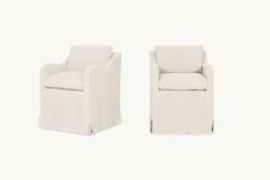 Esmé Dining Chair (2pc) -SIXPENNY STORE esme dining chair washed cotton linen corn silk product