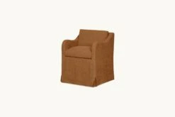 Esmé Dining Chair Slipcover Only (1pc) -SIXPENNY STORE esme dining chair washed cotton linen sweet potato product slipcover