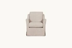 Esmé Glider Chair Slipcover Only -SIXPENNY STORE esme glider chair light weight linen oat flour product slipcover