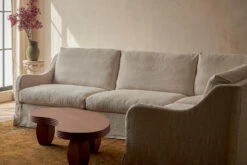 Esmé L-Shape Sectional -SIXPENNY STORE esme l shape sectional washed cotton linen corn silk product PDP6