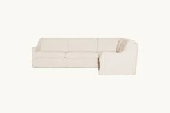 Esmé L-Shape Sectional -SIXPENNY STORE esme lshape sectional washed cotton linen corn silk product PDP3