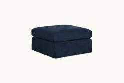 Esmé Ottoman -SIXPENNY STORE esme ottoman cotton canvas ancient indigo product chair