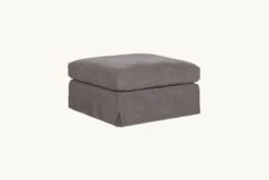 Esmé Ottoman Slipcover Only -SIXPENNY STORE esme ottoman cotton canvas moon dust product chair slipcover