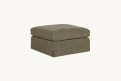 Esmé Ottoman Slipcover Only -SIXPENNY STORE esme ottoman cotton canvas quiet sage product chair slipcover
