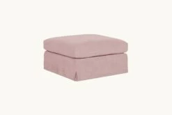 Esmé Ottoman -SIXPENNY STORE esme ottoman cotton linen sundazed coral product chair