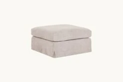 Esmé Ottoman -SIXPENNY STORE esme ottoman light weight linen oat flour product chair