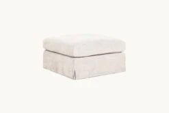 Esmé Ottoman Slipcover Only -SIXPENNY STORE esme ottoman washed cotton linen corn silk product chair slipcover