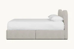 Esmé Upholstered Storage Bed -SIXPENNY STORE esme storage bed medium weight linen jasmine rice product pdp6 queen