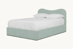 Esmé Upholstered Storage Bed -SIXPENNY STORE esme storage bed thread dyed cotton linen hello aloe product queen