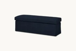 Esmé Storage Bench Slipcover Only -SIXPENNY STORE esme storage bench cotton canvas ancient indigo product slipcover