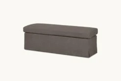 Esmé Storage Bench Slipcover Only -SIXPENNY STORE esme storage bench cotton canvas moon dust product slipcover