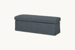 Esmé Storage Bench -SIXPENNY STORE esme storage bench light weight linen black pepper product