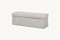 Esmé Storage Bench Slipcover Only -SIXPENNY STORE esme storage bench medium weight linen jasmine rice product pdp3 slipcover
