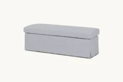 Esmé Storage Bench Slipcover Only -SIXPENNY STORE esme storage bench medium weight linen poppy seed product slipcover
