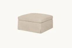 Esmé Storage Ottoman -SIXPENNY STORE esme storage ottoman cotton canvas beach walk product