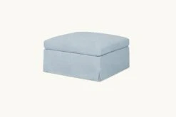 Esmé Storage Ottoman Slipcover Only -SIXPENNY STORE esme storage ottoman cotton linen salt water product slipcover