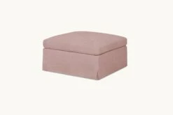 Esmé Storage Ottoman -SIXPENNY STORE esme storage ottoman cotton linen sundazed coral product