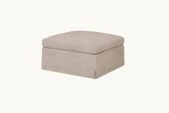 Esmé Storage Ottoman -SIXPENNY STORE esme storage ottoman light weight linen oat flour product