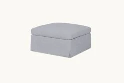 Esmé Storage Ottoman Slipcover Only -SIXPENNY STORE esme storage ottoman medium weight linen poppy seed product slipcover