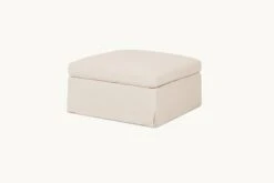 Esmé Storage Ottoman Slipcover Only -SIXPENNY STORE esme storage ottoman washed cotton linen corn silk product pdp3 slipcover