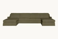 Esmé U-Shape Sectional 28 Esmé U-Shape Sectional -SIXPENNY STORE esme ushape sectional cotton canvas quiet sage product