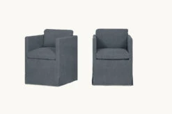 Gabriel Dining Chair (2pc) -SIXPENNY STORE gabriel dining chair light weight linen black pepper product