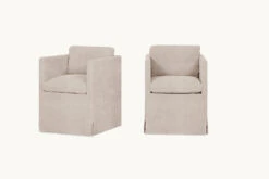 Gabriel Dining Chair (2pc) -SIXPENNY STORE gabriel dining chair light weight linen oat flour product