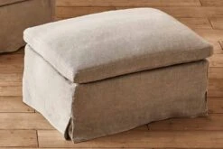 Gabriel Ottoman -SIXPENNY STORE gabriel ottoman medium weight linen jasmine rice product PDP3 chair 1