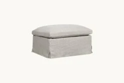 Gabriel Ottoman -SIXPENNY STORE gabriel ottoman medium weight linen jasmine rice product PDP3 chair