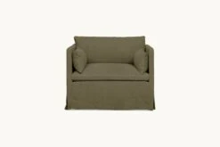 Gabriel Swivel Chair Slipcover Only -SIXPENNY STORE gabriel swivel chair cotton canvas quiet sage product slipcover