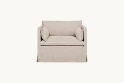 Gabriel Swivel Chair Slipcover Only -SIXPENNY STORE gabriel swivel chair light weight linen oat flour product slipcover