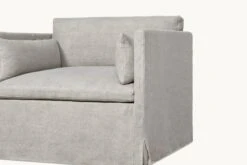 Gabriel Swivel Chair Slipcover Only -SIXPENNY STORE gabriel swivel chair medium weight linen jasmine rice product PDP5 slipcover