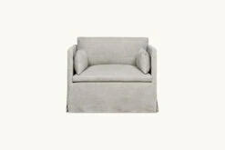 Gabriel Swivel Chair Slipcover Only -SIXPENNY STORE gabriel swivel chair medium weight linen jasmine rice product slipcover
