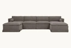 Gabriel U-Shape Sectional -SIXPENNY STORE gabriel ushape sectional cotton canvas moon dust product slipcover 3f55b305 8fc8 4a14 b863 d39e59192a80