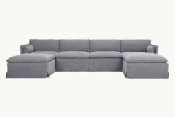Gabriel U-Shape Sectional -SIXPENNY STORE gabriel ushape sectional light weight linen ink cap product slipcover 2022320d f458 4bc7 ad50 2a520f5be8f6