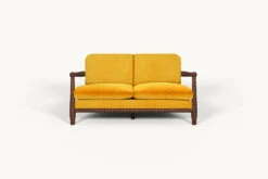 Gio Loveseat Slipcover Only -SIXPENNY STORE gio loveseat washed cotton velvet amber coast product