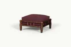 Gio Ottoman Slipcover Only -SIXPENNY STORE gio ottoman thread dyed cotton linen summer plum product