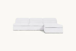 Juno Chaise Sectional Slipcover Only -SIXPENNY STORE juno chaise sectional cotton linen pacific pearl product 4 pc slipcover
